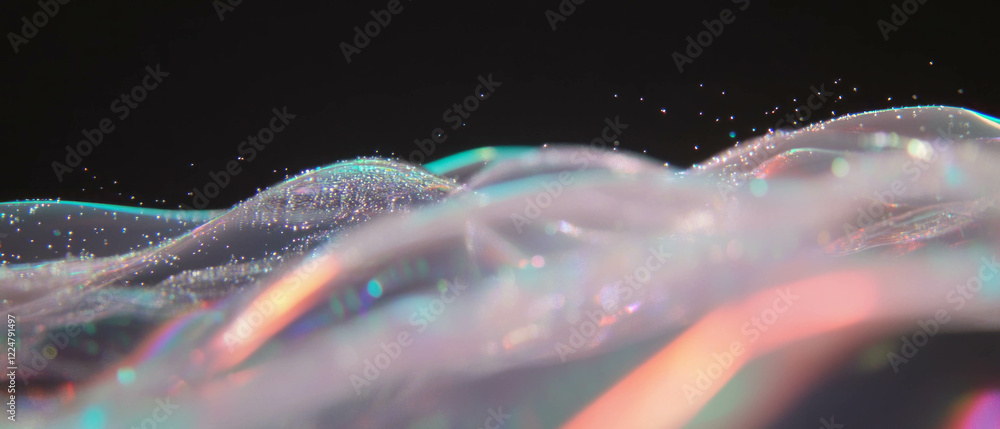Leinwandbilder close-up view of intricate bubble textures captured with macro details against a dark background