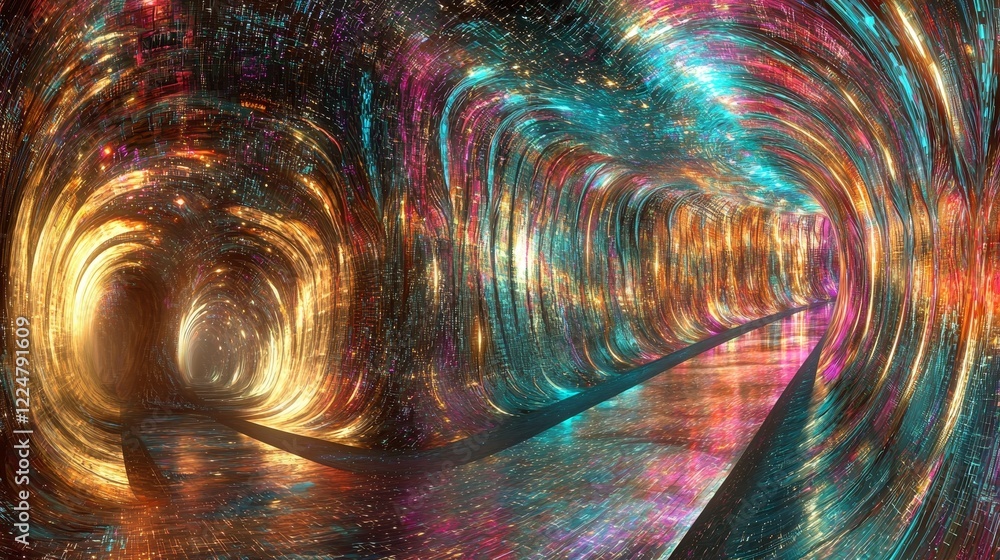 Aufkleber shimmering pathways a graphic resource on technology networks and digital communication