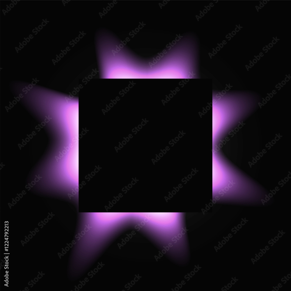 Aufkleber square illuminate light frame with color gradient