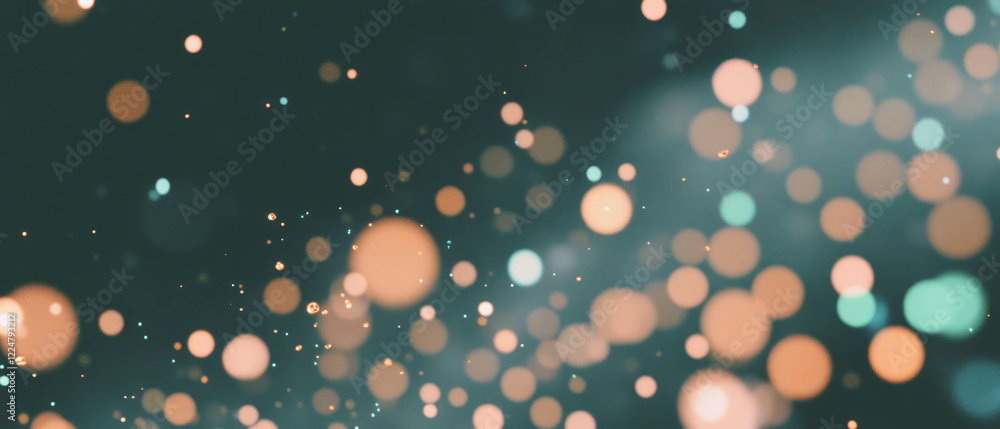 Aufkleber bubbles floating softly in a delicate atmosphere against a dark background