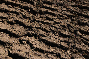 Texture of the soil layer after removing the turf mechanically