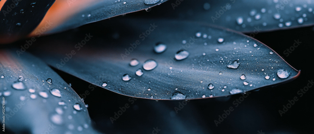 Poster close-up view of intricate petal veins showcasing texture against a dark backdrop