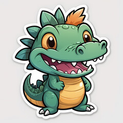 Obraz premium Cheerful Crocodile Illustration