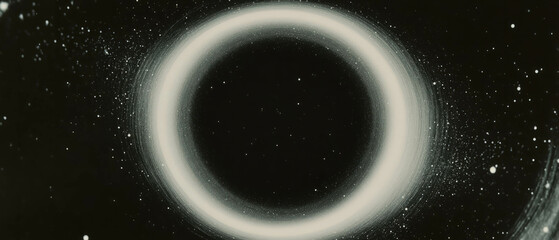 Obraz premium Concentric circular dust patterns create intriguing textures on a dark background