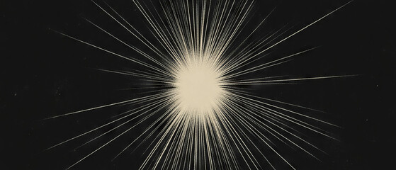 Concentric circular spark patterns radiating from a central point against a black background