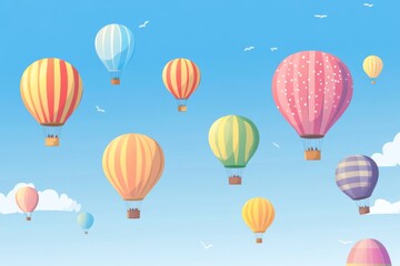 Obraz premium Whimsical Hot Air Balloon Festival
