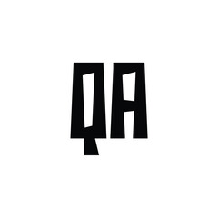 QA monogram logo design letter text name symbol monochrome logotype alphabet character simple logo