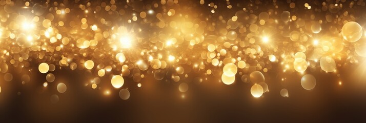 Glittering Golden Bokeh Lights in a Soft Background Creating a Dreamy and Magical Atmosphere for Various Creative Projects