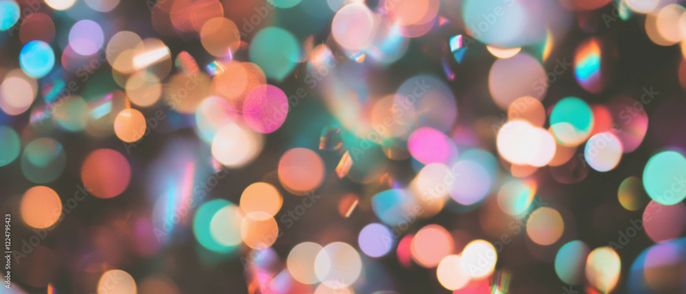 Aufkleber vibrant confetti overlay creating a joyful atmosphere on a dark background