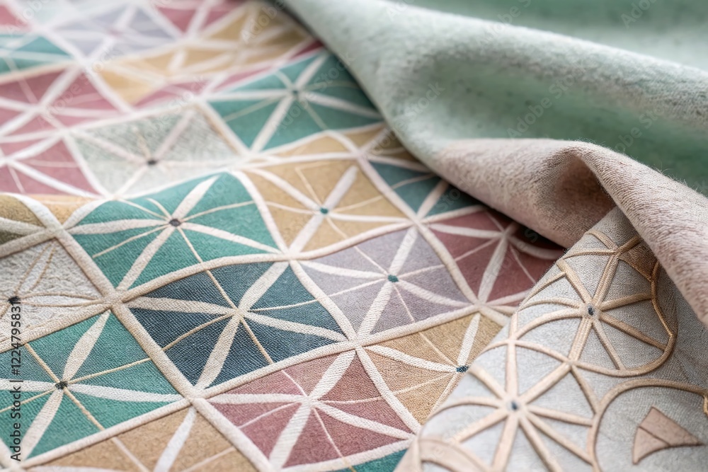 Poster minimalist abstract geometric pattern: light background texture for textile design & prints