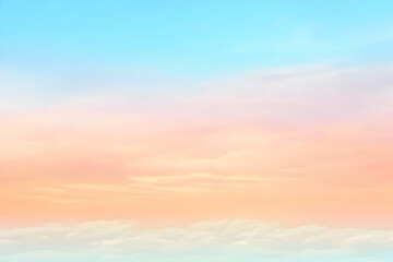 Obraz premium Pastel Sky Background Shows Fluffy Clouds and Soft Colors Gently Blending Together in Harmony