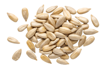 peeled sunflower seeds isolated on transparent backgroun background png