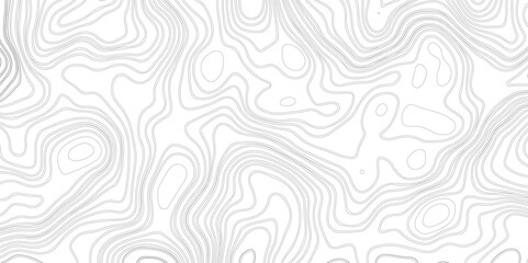 Abstract modern white and black topographic contour map wavy line, digital print terrain lines texture vector white background. 