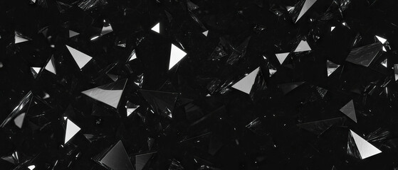 Bright triangular confetti texture overlay on a dark background for creative designs