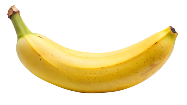 close up of isolated banana on transparent background png