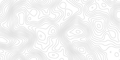 Topographic beautiful white and black contour topo wavy pattern map line design, geography map line, presentation white background. Use for template, wallpaper, web vector illustration.  