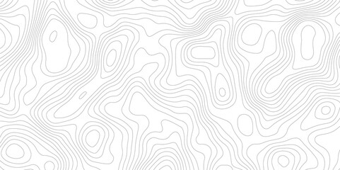 Topographic beautiful white and black contour topo wavy pattern map line design, geography map line, presentation white background. Use for template, wallpaper, web vector illustration.  