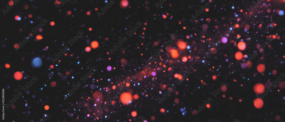 Poster Overlay of clustered dot texture creates an intriguing visual on a black background