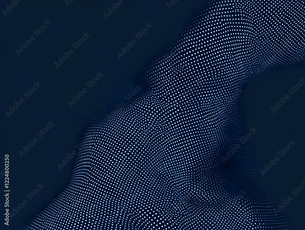Poster abstract blue background with white dots creates a dynamic and textured visual