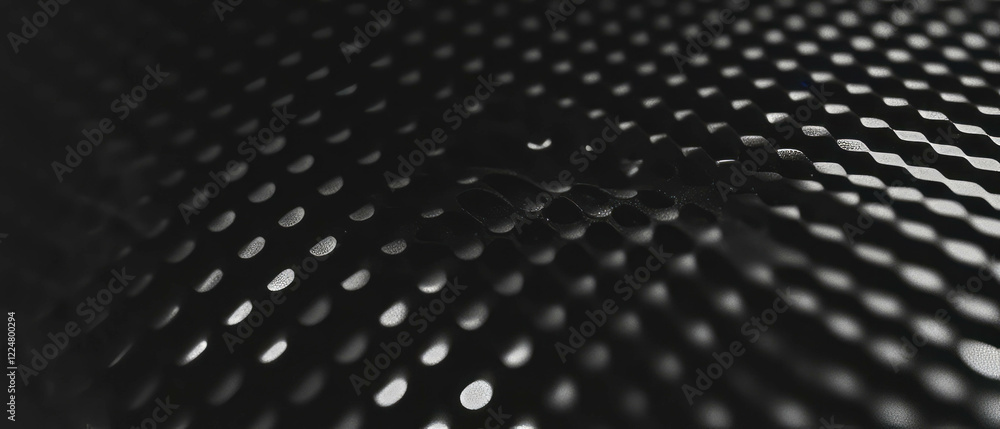 Poster high contrast dot texture with dark dots on a light background against black backdrop