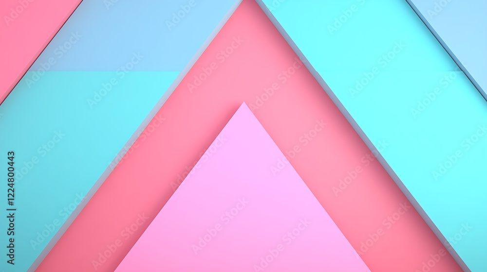 Poster abstract geometric background with pink and blue layers creating modern design for digital projects
