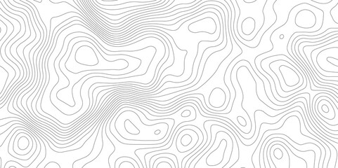 Topographic beautiful white and black contour topo wavy pattern map line design, geography map line, presentation white background. Use for template, wallpaper, web vector illustration.  