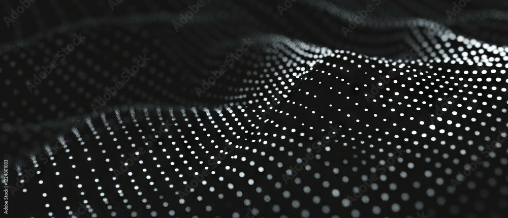 Aufkleber Dot texture overlay with gradient effect and smooth transitions on black background
