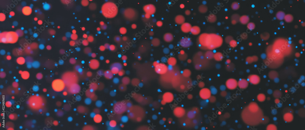 Poster Overlay of varied dot texture with random distribution on a black background