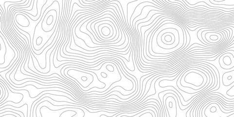 Topographic beautiful white and black contour topo wavy pattern map line design, geography map line, presentation white background. Use for template, wallpaper, web vector illustration.  