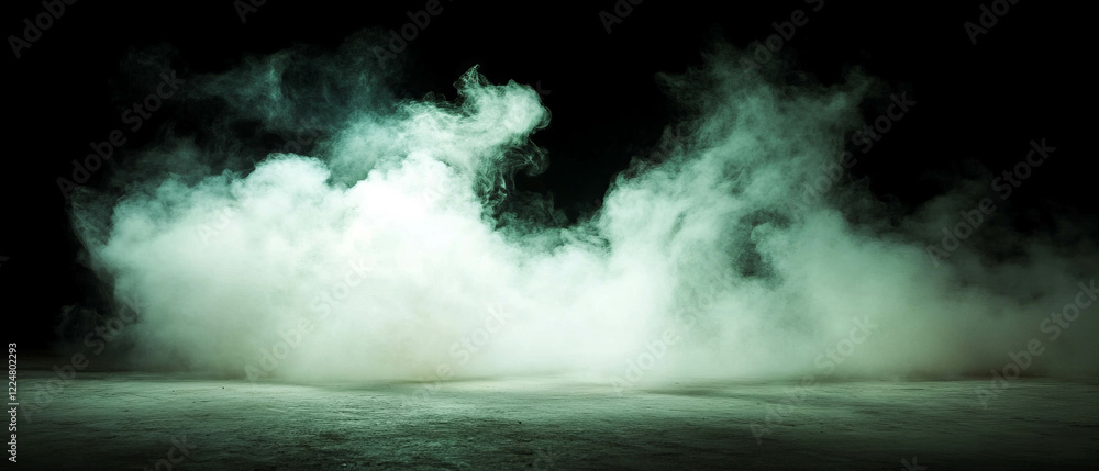 Aufkleber Dust and bokeh light overlay creating a hazy atmosphere against a dark background