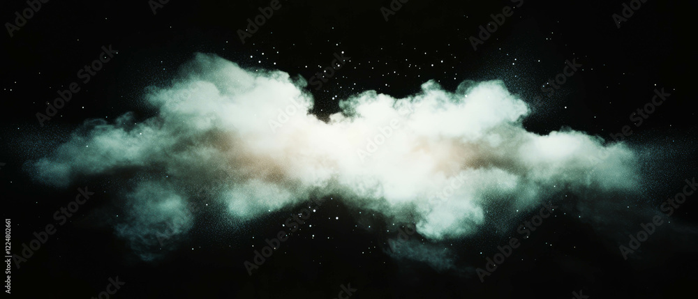 Poster dusty grunge texture featuring bright highlights and central empty space in dark background