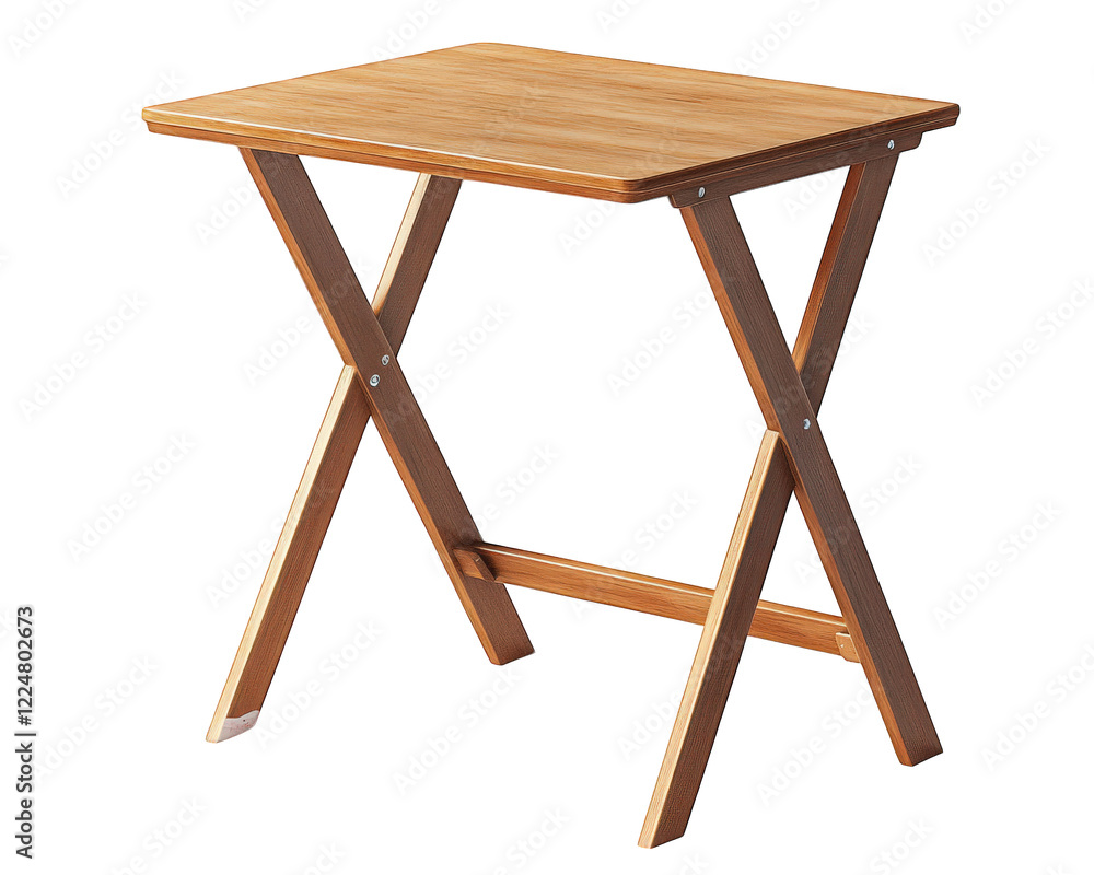 Poster small foldable computer desk made of wood, perfect for compact spaces and versatile use. its minimal