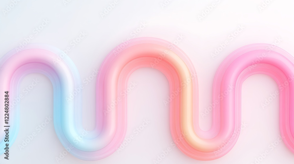 Poster abstract wave in soft pastel colors with smooth gradient for modern background or creative design us