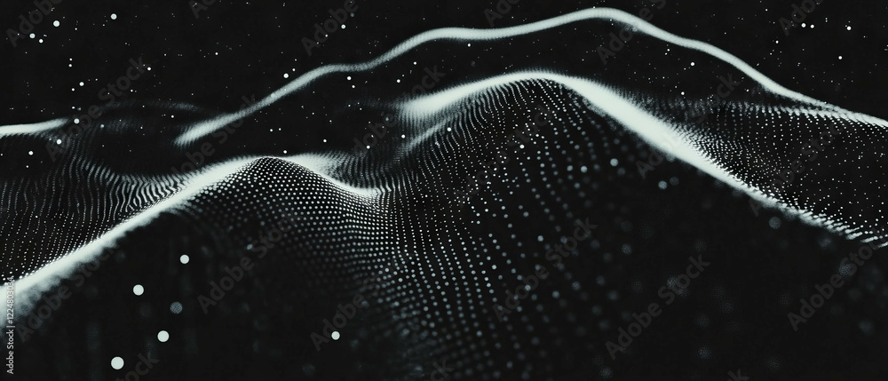 Aufkleber Dusty patterns with diffused light creating an intriguing texture on a dark backdrop
