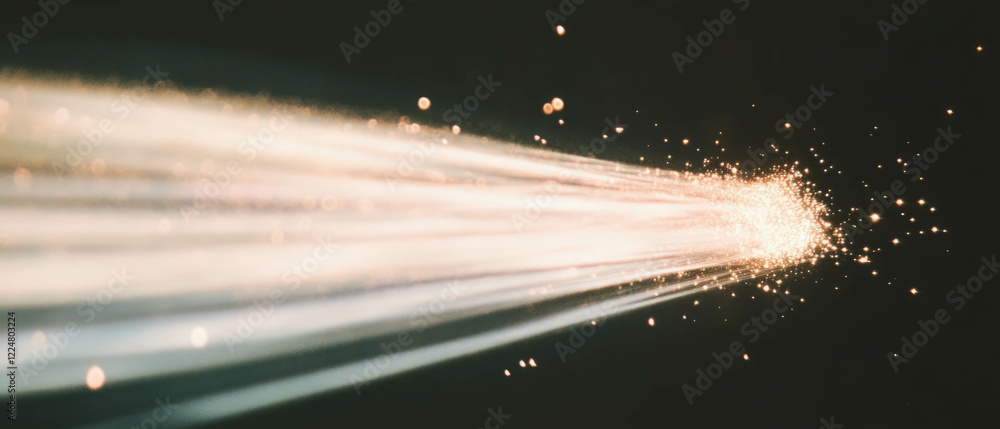 Poster Dusty streaks and light trails create a textured background for messages and design
