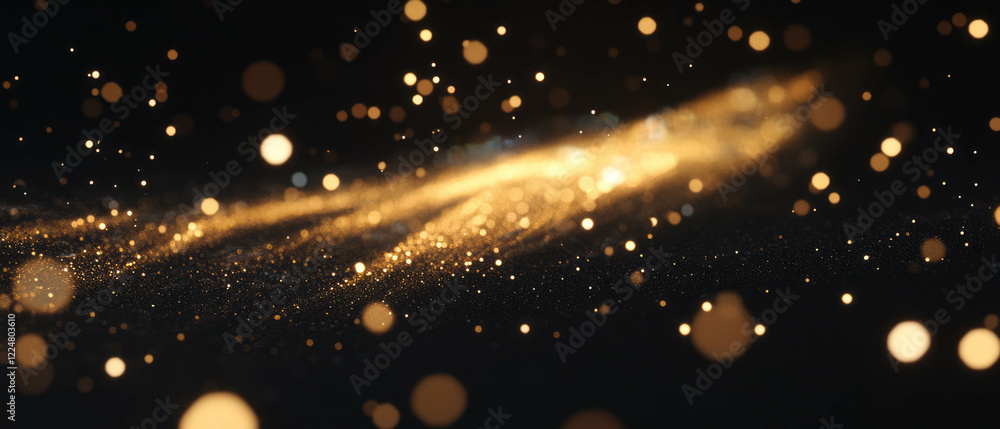 Poster enhanced dust overlay texture with detailed light on a black background for creative projects
