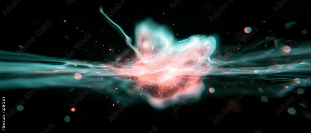 Poster close-up spark details showcasing intricate texture against a black background