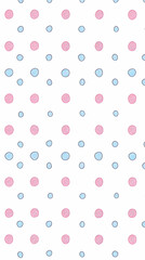 Pink and Blue Polka Dot Pattern Creates a Simple and Playful Background Design
