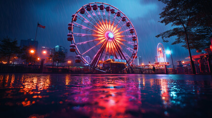 Ferris Wheel at Night
