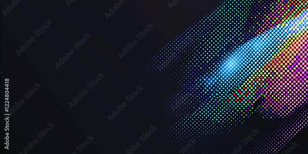 Poster abstract background creates colorful dotted pattern with gradient colors and light effect beautifull