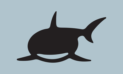 fish silhouette vector illustration fish, illustration, vector, in silhouette, underwater, undersea, seafood, animal, sea, cut out, horizontal, icon set, outline, usa, cartoon, fishing, crab, nature, 