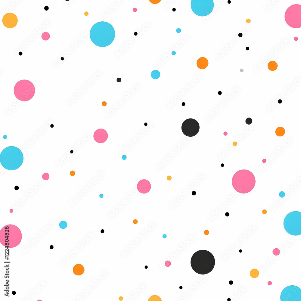 Aufkleber colorful dots scattered across a white background create a playful and abstract design