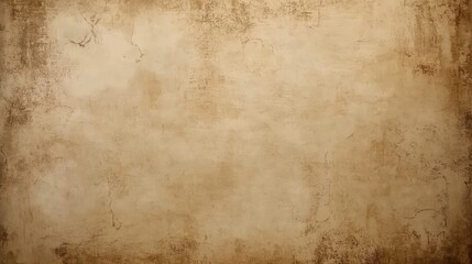 Obraz premium Vintage texture background resembling cardboard tones, featuring cream paper with old grunge retro rustic aesthetics for wall interiors. The surface appears like brown concrete mock parchment