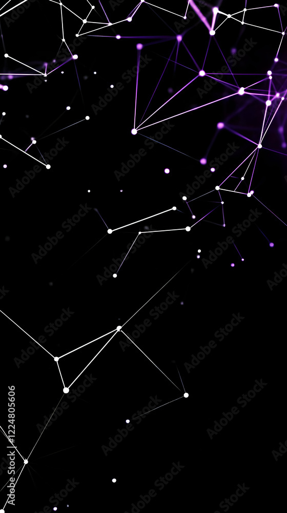 Poster Abstract Background with Connecting Lines and Dots Shows Network and Communication