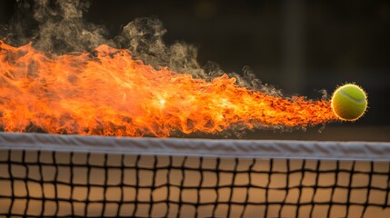 Tennis Ball The Net 