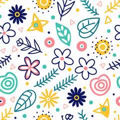 Colorful floral seamless pattern background. (2)