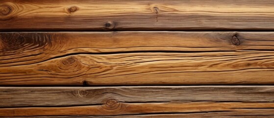 Fototapeta premium A wooden textured background with intricate grain patterns, knots, and natural variations in brown and tan tones, evoking a rustic feel