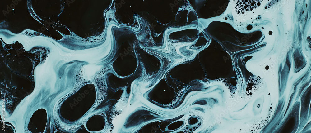 Poster Creative abstract expression with fractal overlay texture on a dark background