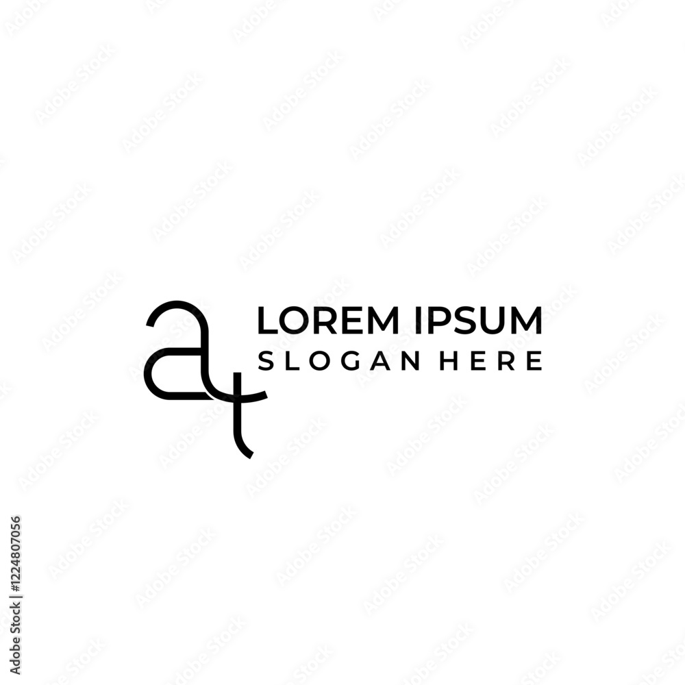 Fototapete monogram logo in the form of ...
