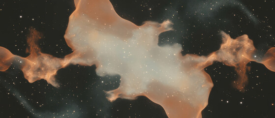 Exploration of fractal beauty with cosmic patterns in a dark space backdrop